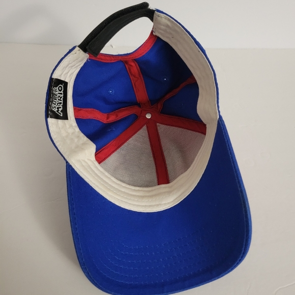 Super Mario Bros Adjustable Hat Embroidered Youth Children Red Blue Snapback Hat - Picture 4 of 5
